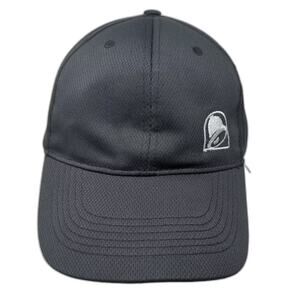 Taco Bell Snapback Hat Black Silver Embroidered Logo OS Adjustable Uniform Cap
